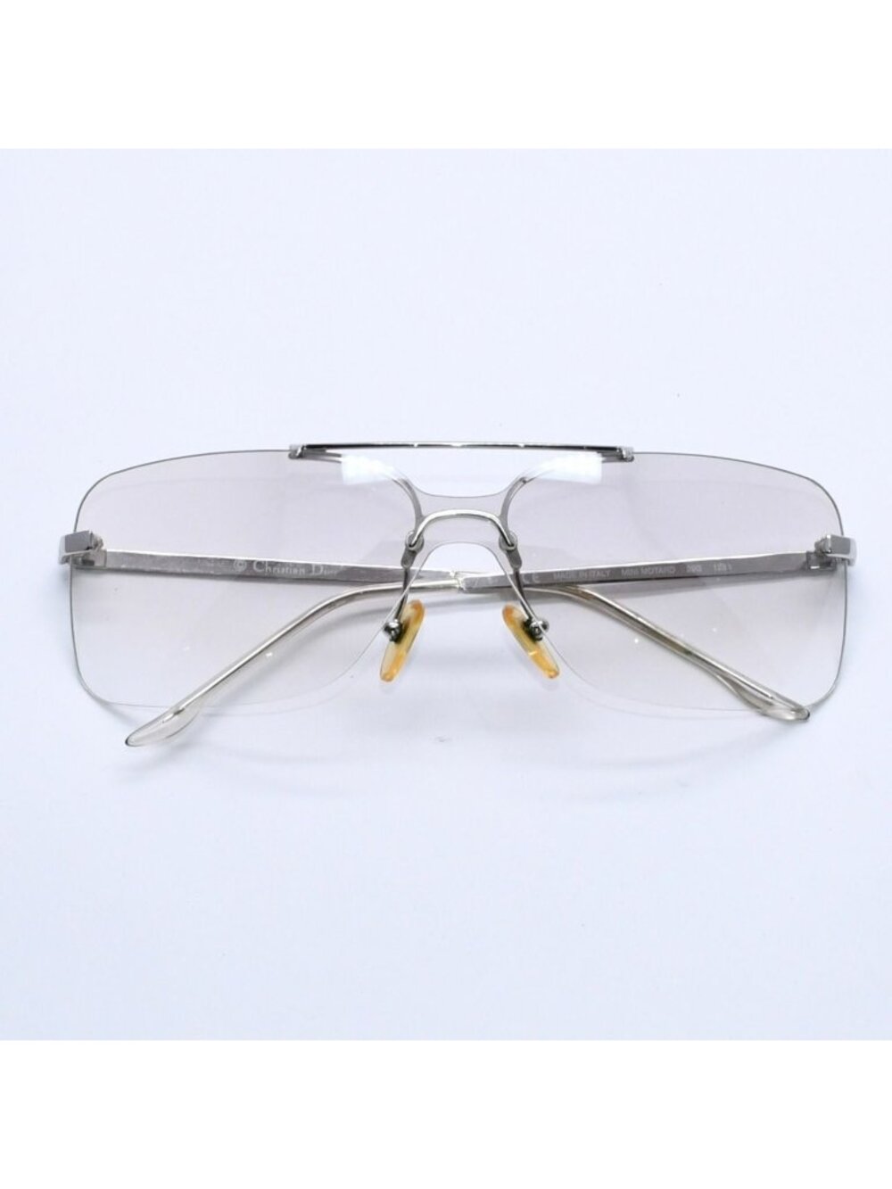 Dior Rimless Sunglasses Silver Gray Gradient Lens Eyewear